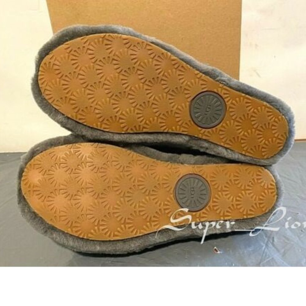 NEW UGG Women's Fluff Yeah Slide Sandals 1095119 Charcoal - Picture 7 of 7